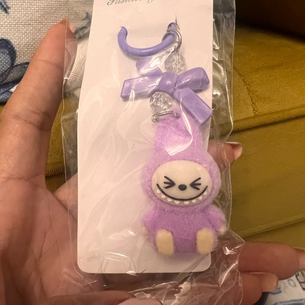 Purple rubber Keychain 🧸